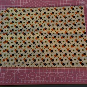 Vintage Floral Patterned Fabric Similar to Calico 18" X 20" Scrap Remnant